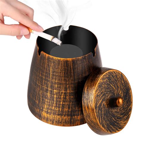 outdoor ashtray with cover|outdoor standing ashtray with lid.